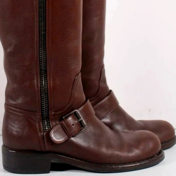 Bottega Veneta Brown Leather  Round Toe Zip - Picture 3 of 9